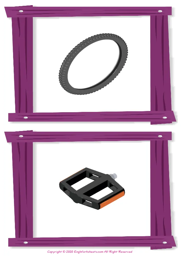 Wordless Bike vocabulary worksheet with two images per page Worksheet Preview