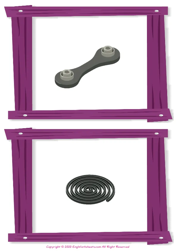 Wordless Cars vocabulary worksheet with two images per page Worksheet Preview