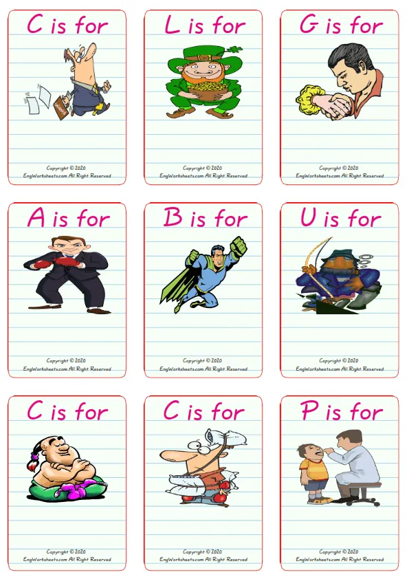 Wordless Friendship vocabulary worksheet with nine images per page