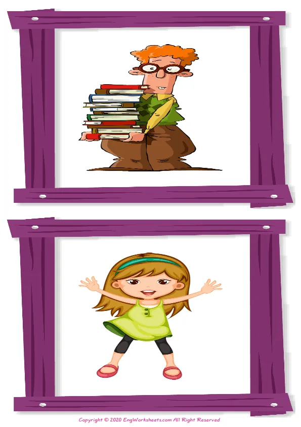 Wordless Friendship vocabulary worksheet with two images per page Worksheet Preview