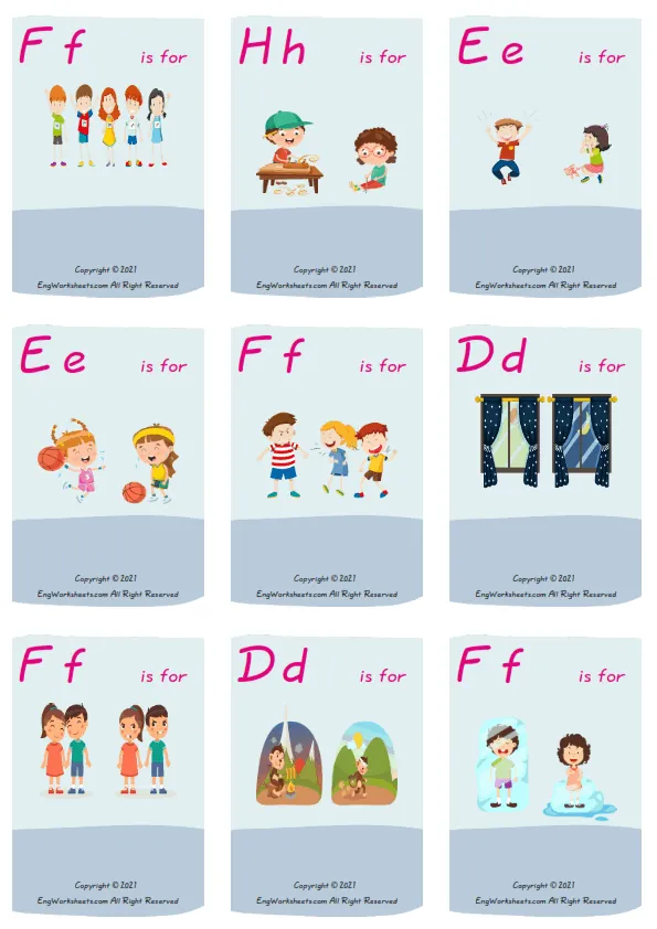 Wordless Opposites vocabulary worksheet with nine images per page