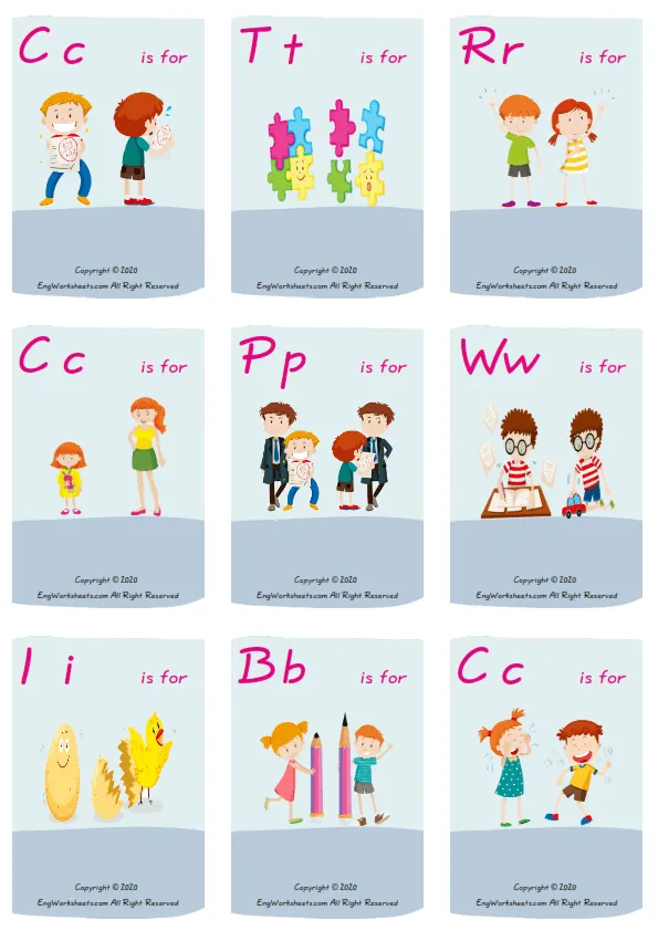 Wordless Opposites vocabulary worksheet with nine images per page Worksheet Preview
