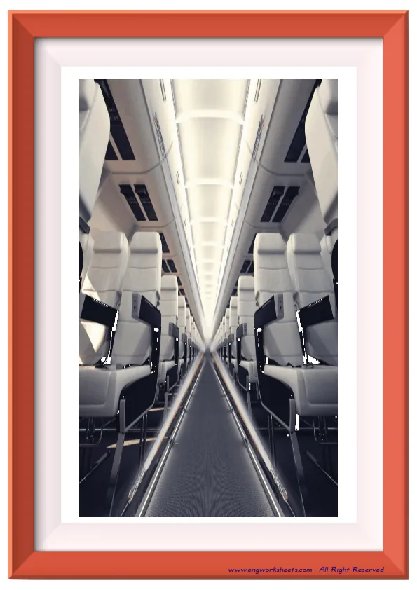 Full page ESL Flashcard without words containing Airport picture for kids and teachers.