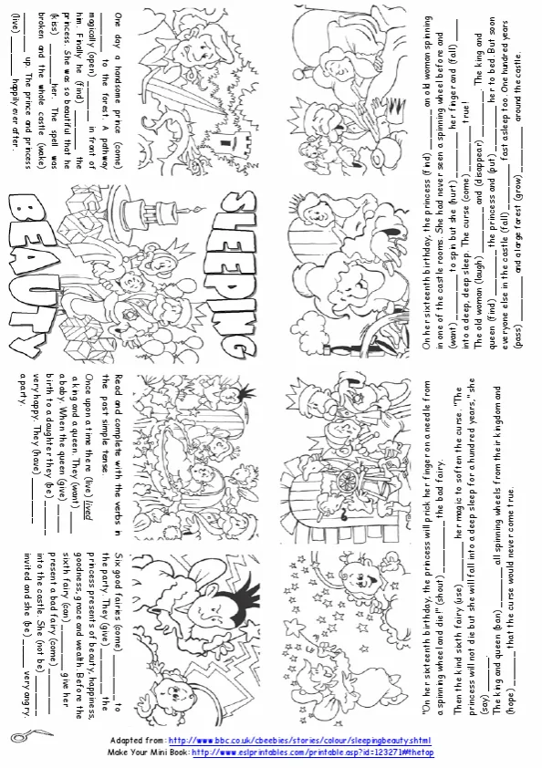 Sleeping Beauty Story Mini Book