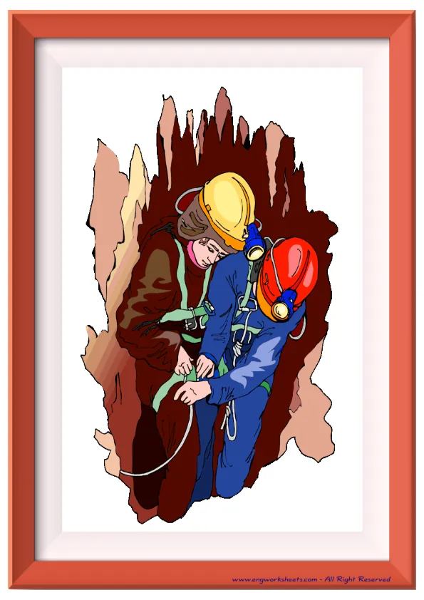 Full page ESL Flashcard without words containing Extreme Sports Land picture for kids and teachers.