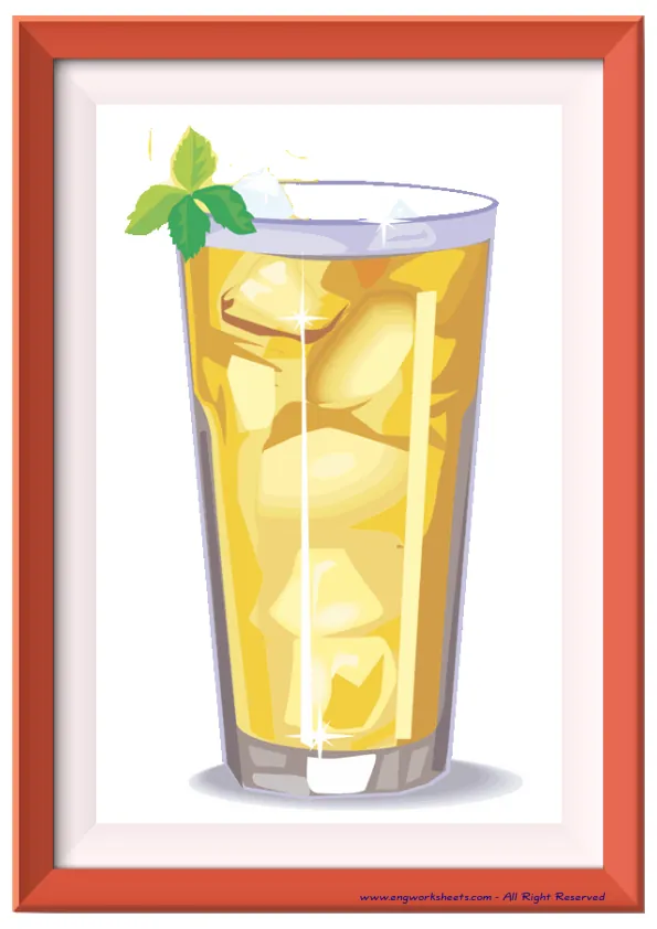 Full page ESL Flashcard without words containing Fast Food picture for kids and teachers.