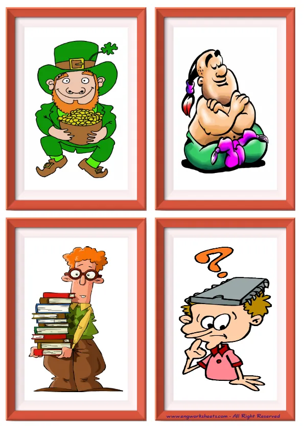 Quarter page ESL Flashcard without words containing Friendship picture for kids and teachers.