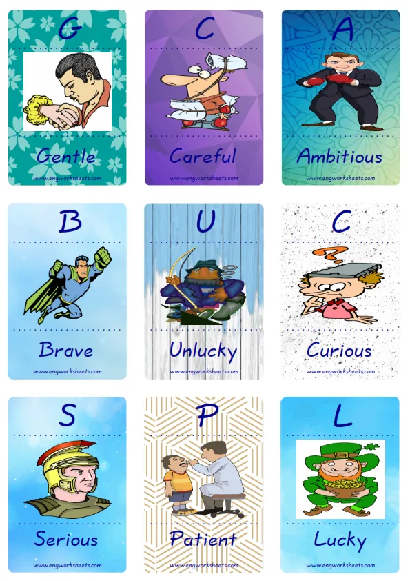 Mini size enjoyable ESL Flashcard Friendship for kids and teachers.