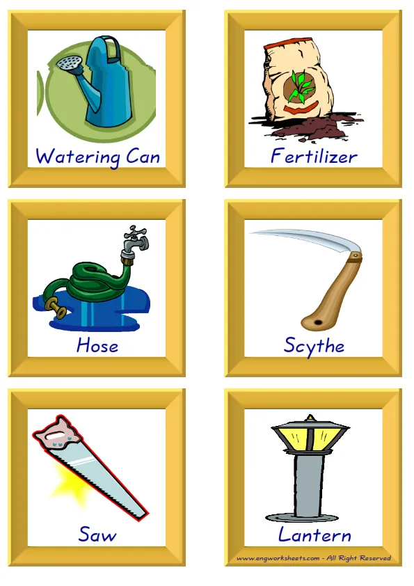 ESL Flashcard together with words containing Garden Parts picture for kids and teachers.