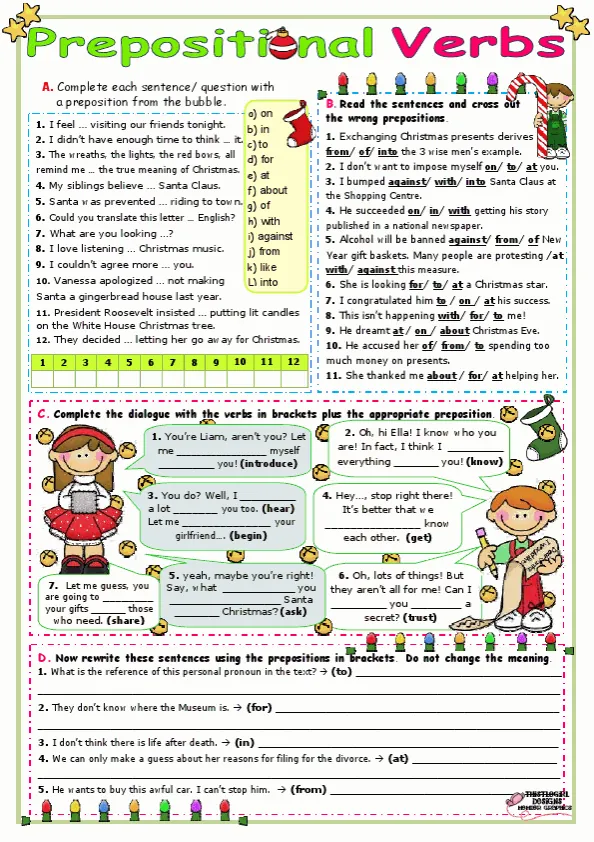 Common Verbs Followed By Prepositions