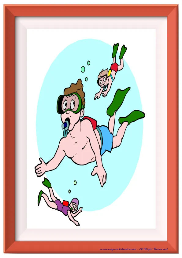 Full page ESL Flashcard without words containing Holiday picture for kids and teachers.