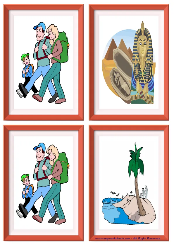 Quarter page ESL Flashcard without words containing Holiday picture for kids and teachers.