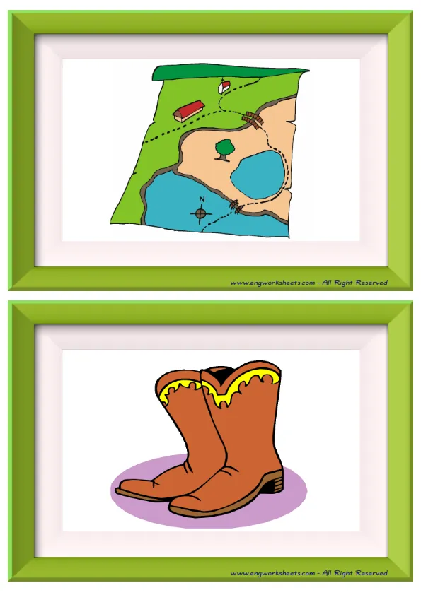 Half page ESL Flashcard without words containing Holiday picture for kids and teachers.