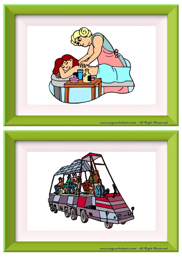 Half page ESL Flashcard without words containing Holiday picture for kids and teachers.