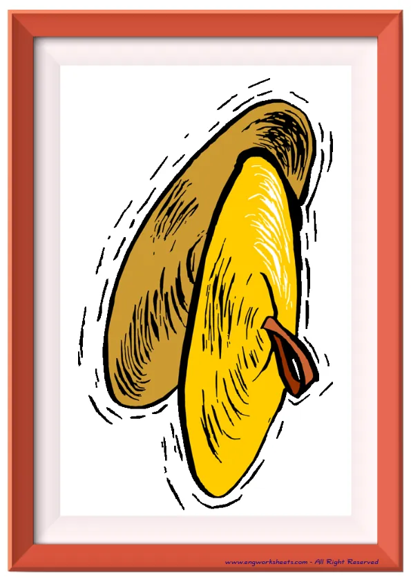 Full page ESL Flashcard without words containing Musical Instruments picture for kids and teachers.