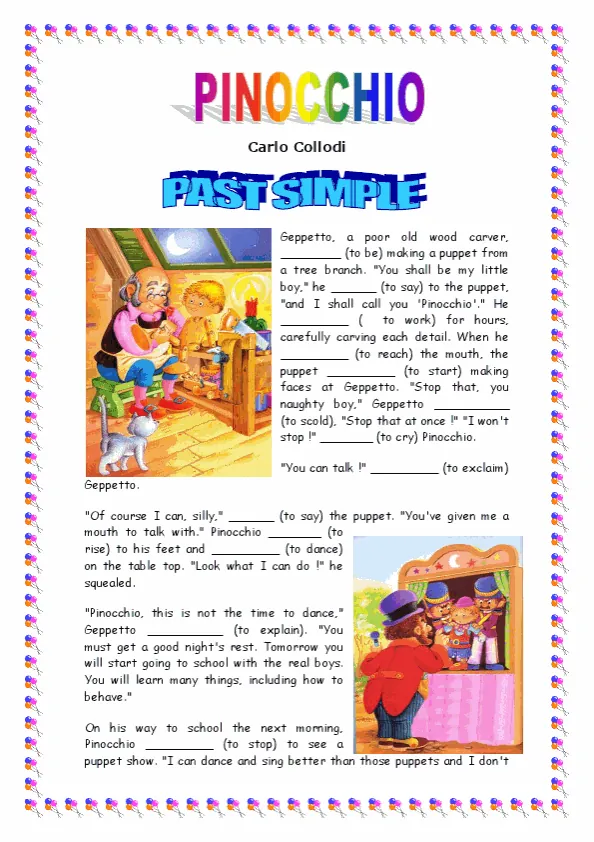 Pinocchio's Story - Past Simple