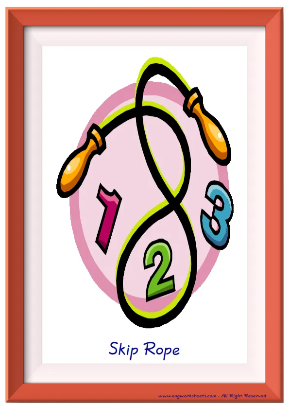 Full page ESL Flashcard together with words containing Toys picture for kids and teachers.