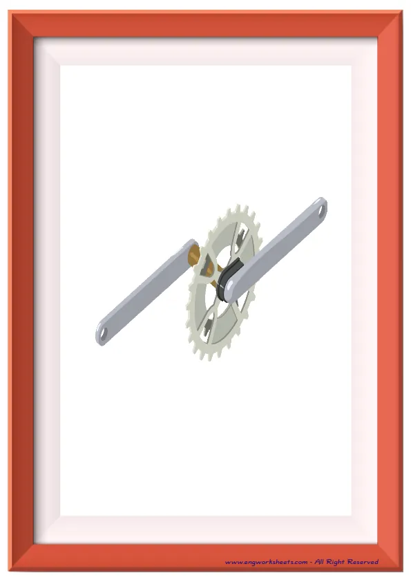 Full page ESL Flashcard without words containing Bike picture for kids and teachers.