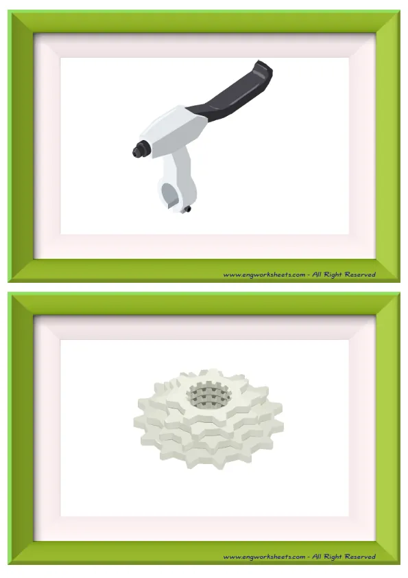 Half page ESL Flashcard without words containing Bike picture for kids and teachers.
