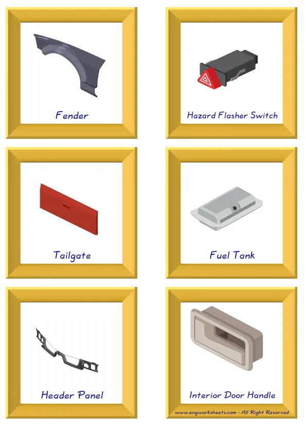 ESL Flashcard together with words containing Cars picture for kids and teachers.