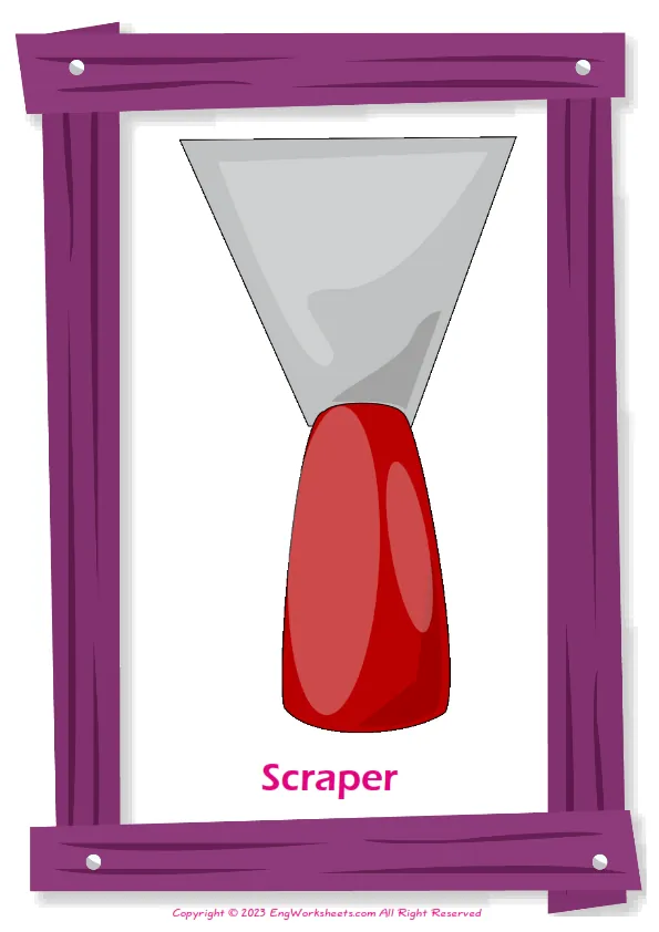 Decorating English vocabulary worksheet with full-page words