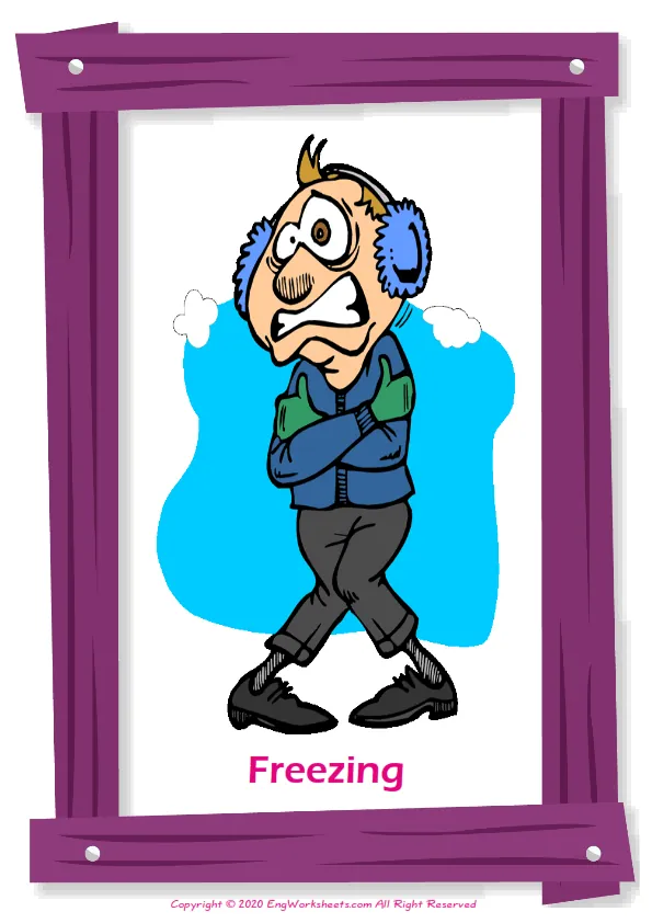 Describing People English vocabulary worksheet with full-page words