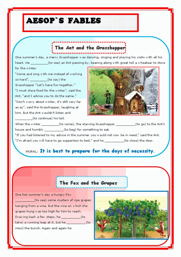Past Simple - Aesops Fables