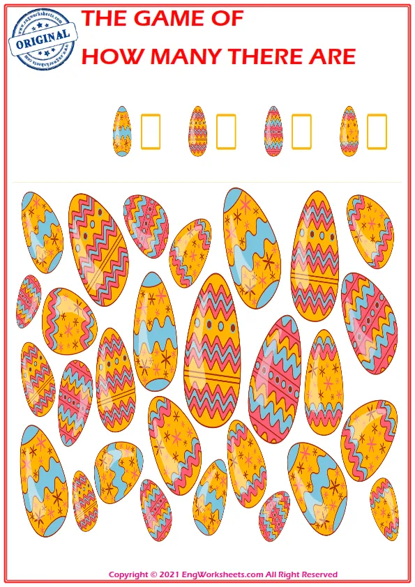 Educational mathematical game. count the number of shapes in pictures.