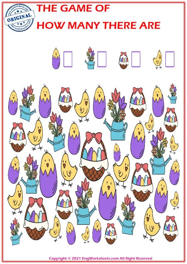 Educational mathematical game. count the number of shapes in pictures.