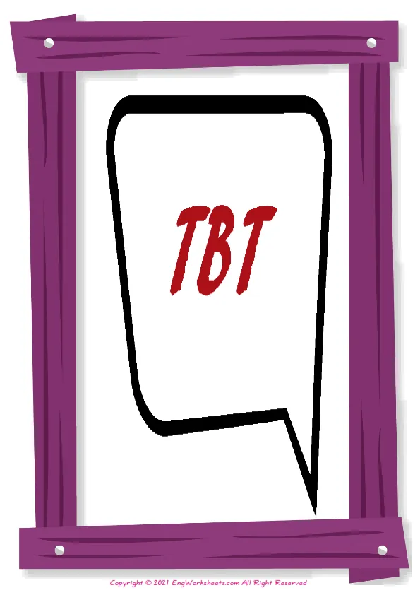 Full-page wordless Abbreviation English vocabulary worksheet