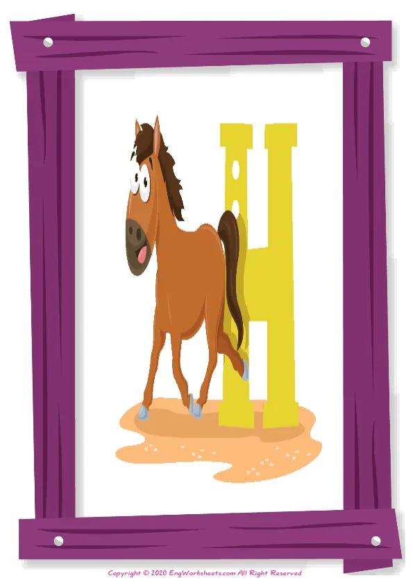 Full-page wordless Alphabet English vocabulary worksheet