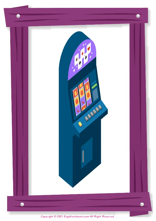 Full-page wordless Vending Machines English vocabulary worksheet