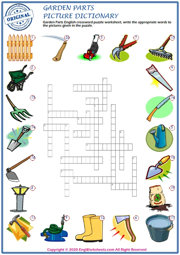 Solve the Garden Parts crossword