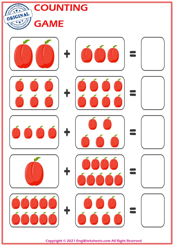 Learn To Addition - Math Worksheet