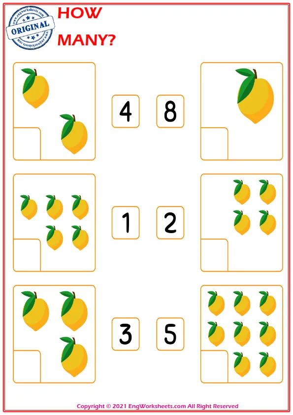 Let's Learn To Count - Math Worksheet