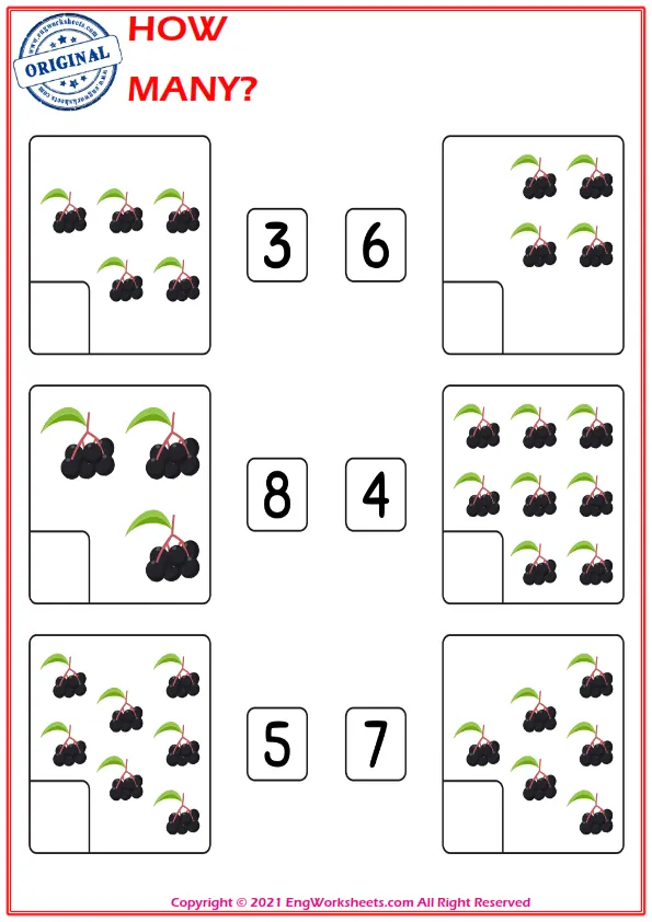 Let's Learn To Count - Math Worksheet