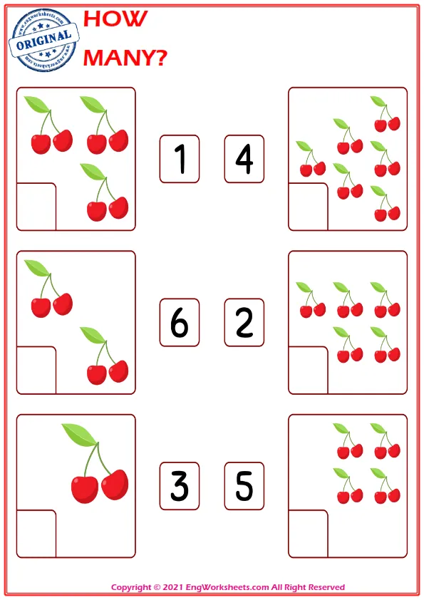 Let's Learn To Count - Math Worksheet