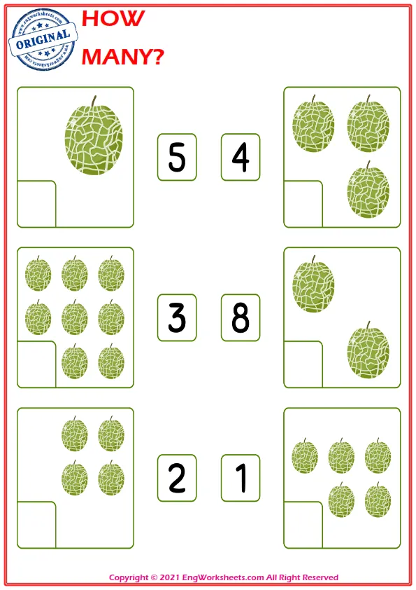 Let's Learn To Count - Math Worksheet