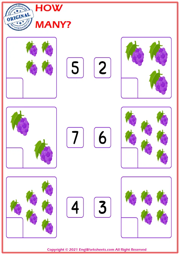 Let's Learn To Count - Math Worksheet