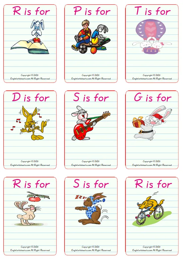 Wordless Action Verbs vocabulary worksheet with nine images per page