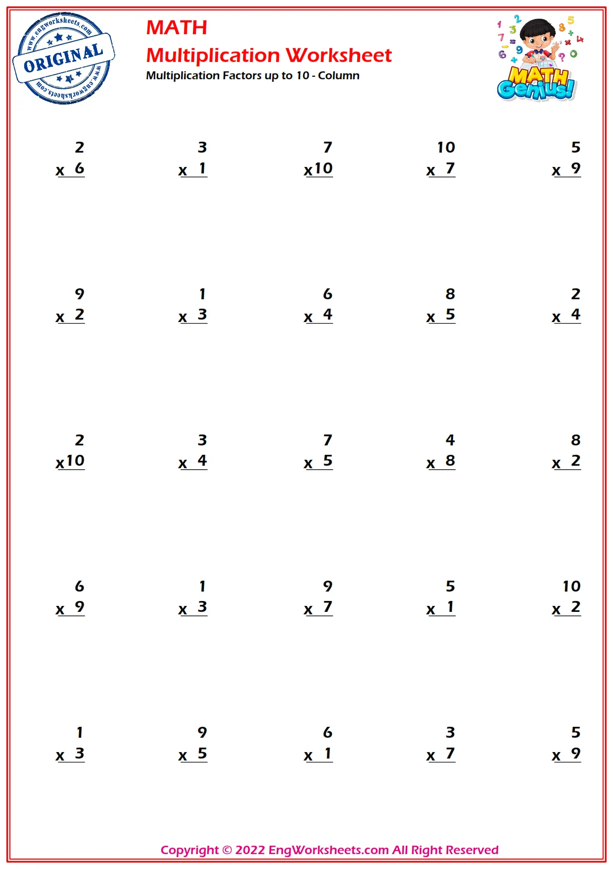 2-digit times 1-digits