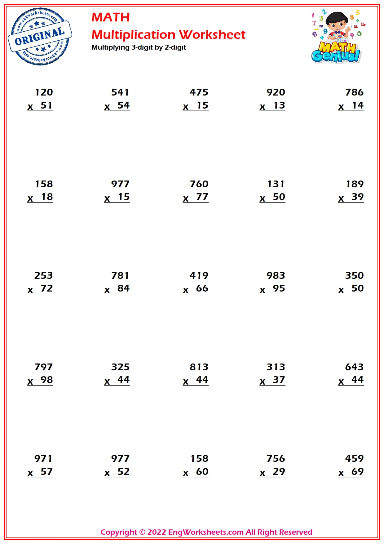 Multiplying 3-digit by 2-digit