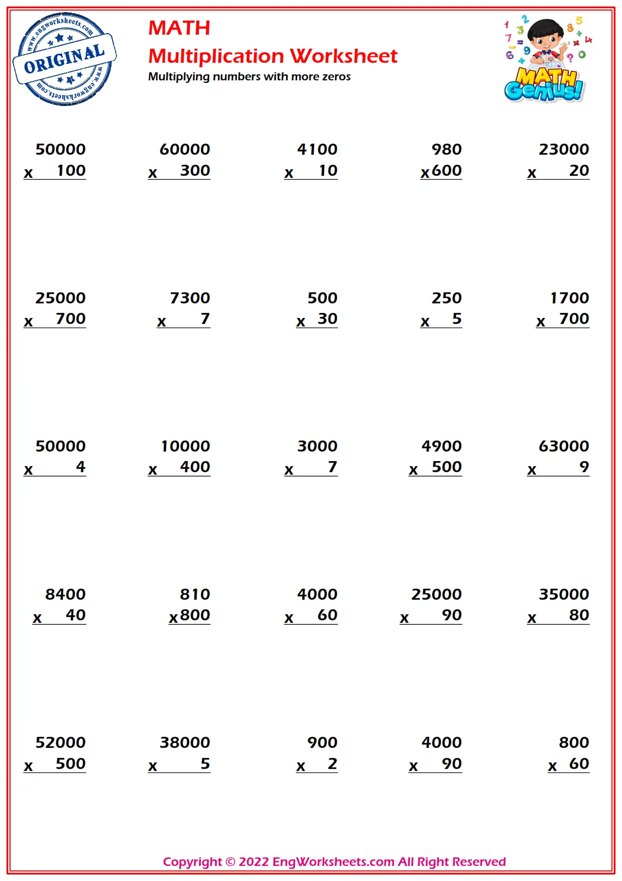 Multiplying numbers with more zeros