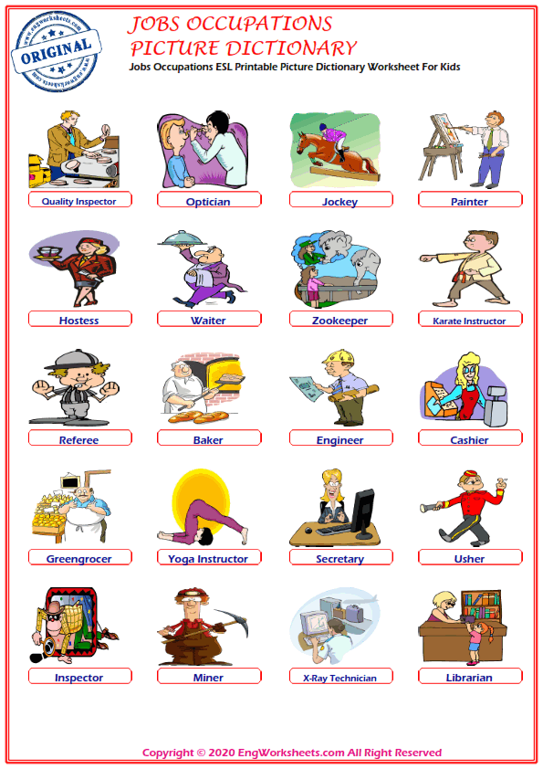 free esl printable jobs occupations english worksheets and exercises